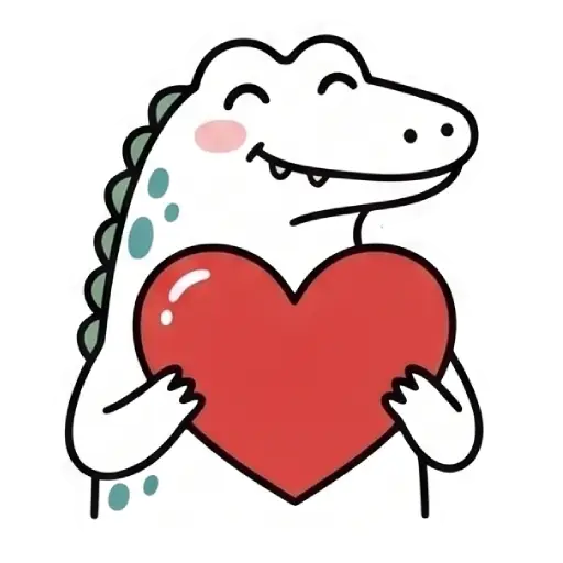 florak stickers, cute, funny, stickers, WhatsApp stickers, sticker pack, Alligator (29)